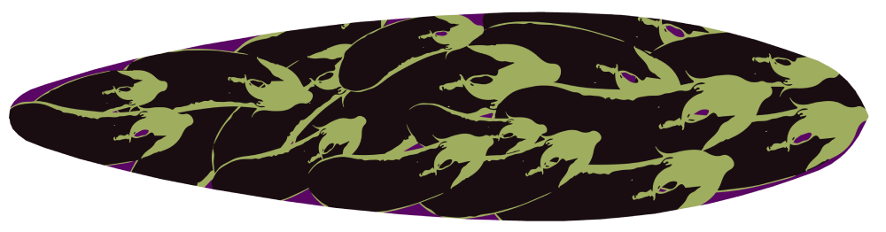 Eggplant Custom Board Pintail Boardpusher Competition by Matteo Lion 2014