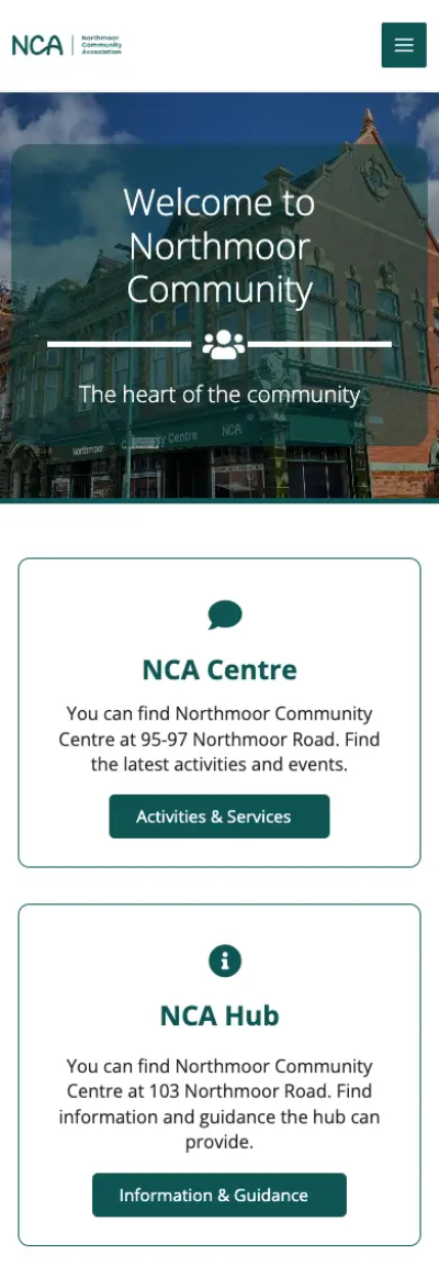 Northmoor Community Association Home Page Mobile Page Matt Lion
