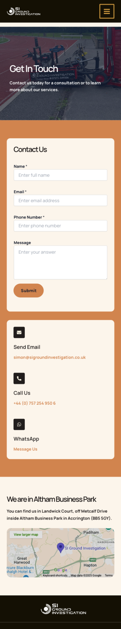 Si Ground Investigation Website Mobile