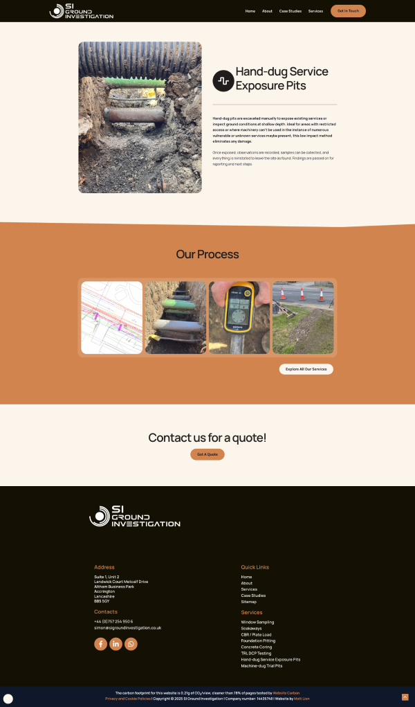 Si Ground Investigation Website Service Page